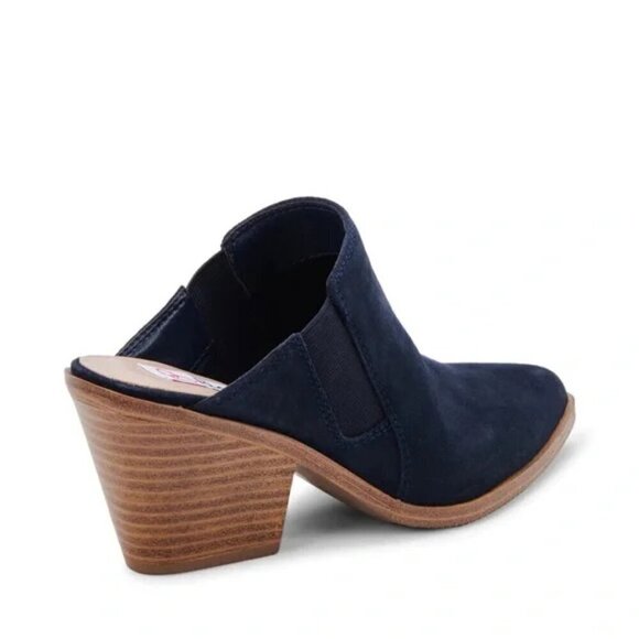 Blondo Norma Mule (Women) Slip On Waterproof Navy Blue Suede Bootie 11M - Picture 2 of 10